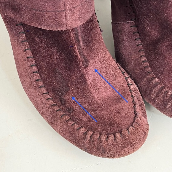 Born Banbury Chianti Suede Leather Fringe Boot Women’s Size 7.5 - Picture 12 of 16